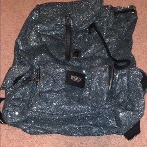 VS PINK blue sequins back pack